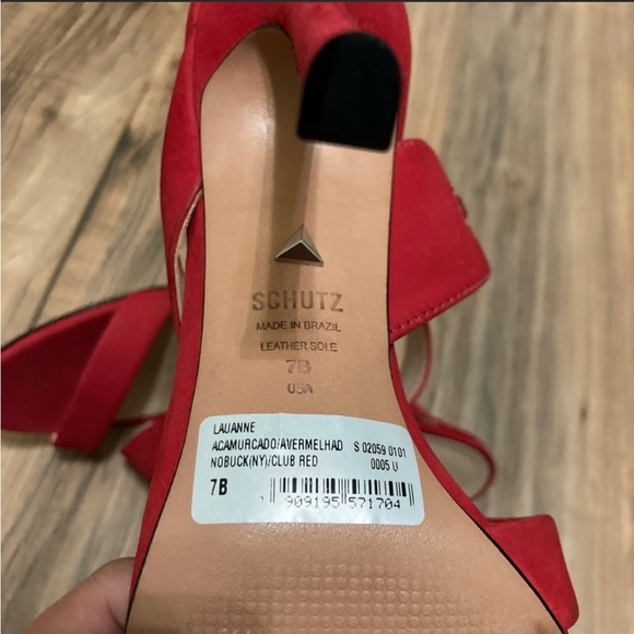 Schutz red strappy heels size 7 - Picture 7 of 7